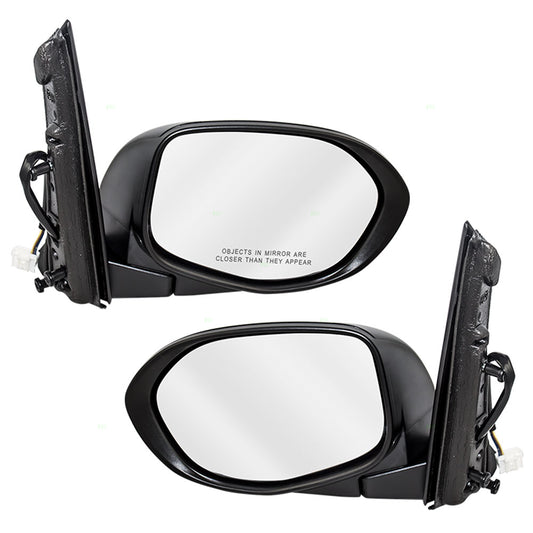 Brock Replacement Pair Set Power Side View Mirrors Textured Compatible with 2014-2016 Odyssey Van 76250-TK8-A41 76200-TK8-A41