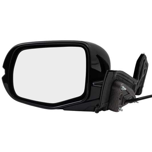 Brock Aftermarket Replacement Driver Left Power Door Mirror Assembly Paint To Match Black Manual Folding Without Heat-Signal-Memory-Auto Dimming