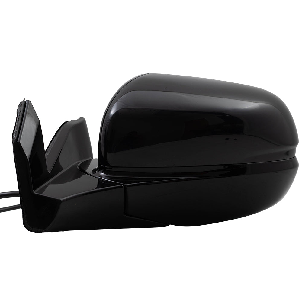 Brock Aftermarket Replacement Driver Left Power Door Mirror Assembly Paint To Match Black Manual Folding Without Heat-Signal-Memory-Auto Dimming