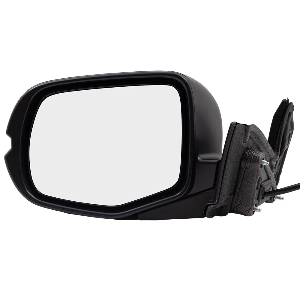 Brock Aftermarket Replacement Driver Left Power Door Mirror Assembly Paint To Match Black Manual Folding Without Heat-Signal-Memory-Auto Dimming