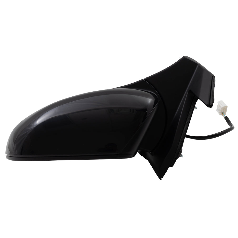 Brock Aftermarket Replacement Driver Left Power Door Mirror Assembly Paint To Match Black Manual Folding Without Heat-Signal-Memory-Auto Dimming