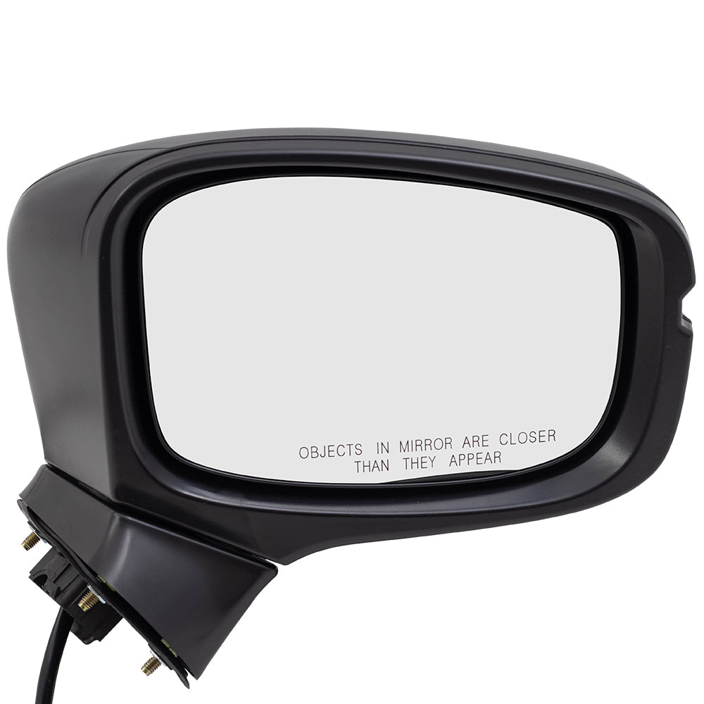 Brock Aftermarket Replacement Driver Left Passenger Right Power Door Mirror Assembly Textured Black Manual Folding Without Heat-Signal-Memory-Auto Dimming-RH Side View Camera Set