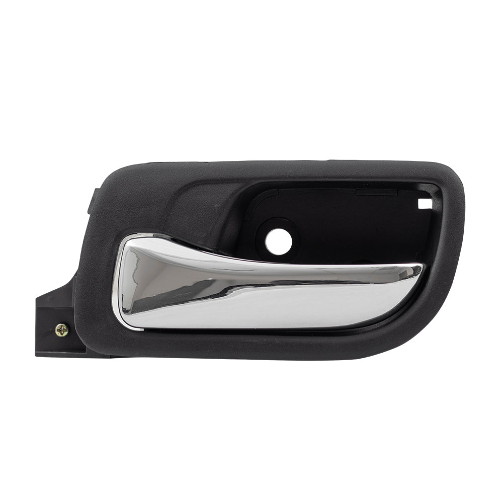 Brock Replacement Drivers Rear Inside Interior Door Handle Chrome Lever w/ Black Housing Compatible with Accord 72660-SDA-A02ZA