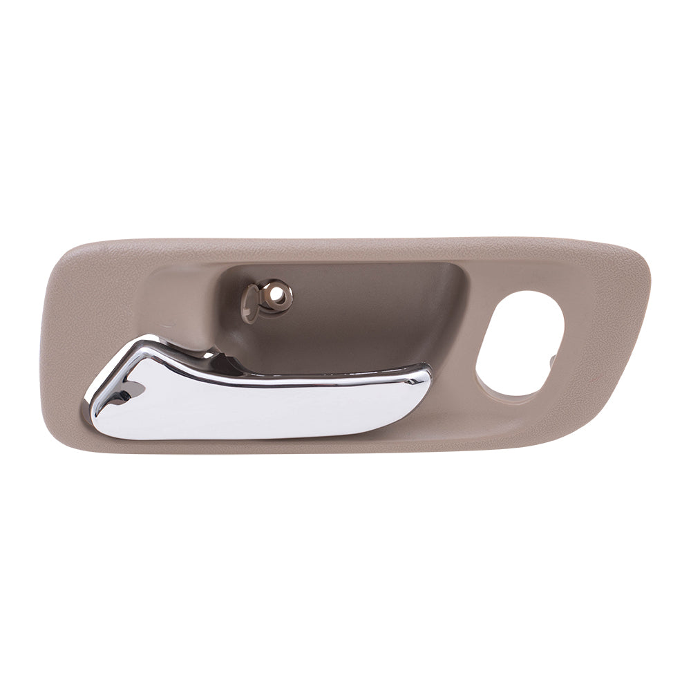 Brock Replacement Drivers Front Inside Interior Beige Door Handle with Hole Compatible with Accord Odyssey 72165-S0X-A21ZC HO1352118