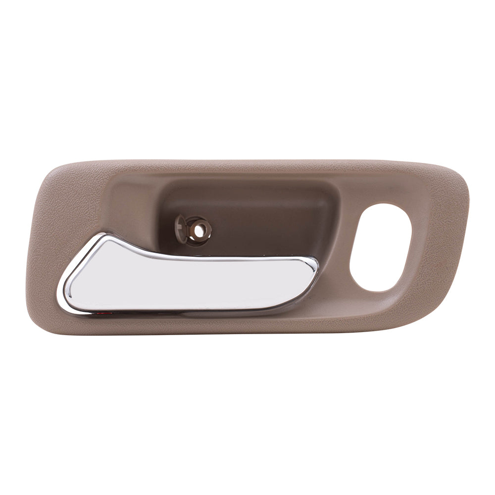 Brock Replacement Drivers Front Inside Interior Beige Door Handle with Hole Compatible with Accord Odyssey 72165-S0X-A21ZC HO1352118