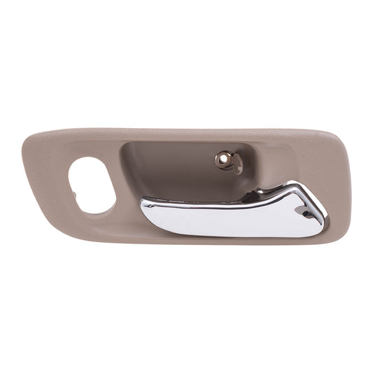 Brock Replacement Passengers Front Inside Interior Beige Door Handle w/ Hole Compatible with Accord Odyssey 72125-S0X-A21ZC HO1353118