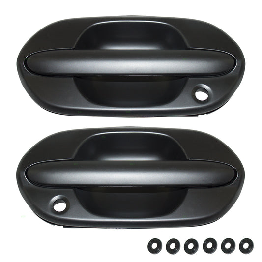 Brock Replacement Pair Set Front Outside Outer Exterior Door Handles compatible with Odyssey Van 72180-S0X-A13ZK 72140-S0X-A13ZK