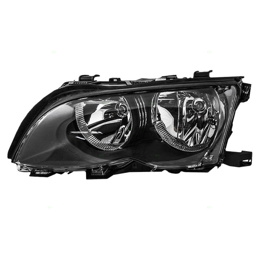 Brock Replacement Drivers Halogen Headlight Headlamp Compatible with 2002 2003 2004 2005 3 Series Sedan Wagon 63127165771