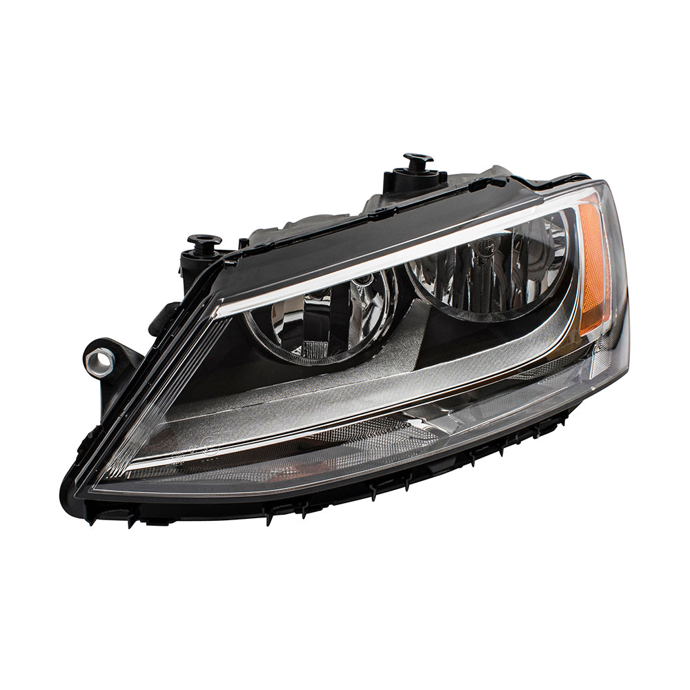 Brock Replacement Driver Side Combination Halogen Headlight Assembly Comaptible with 2011-2014 A6 Sedan 2011-2018 GLI Sedan 2013-2016 A6 Hybrid 5C7941005J VW2502146