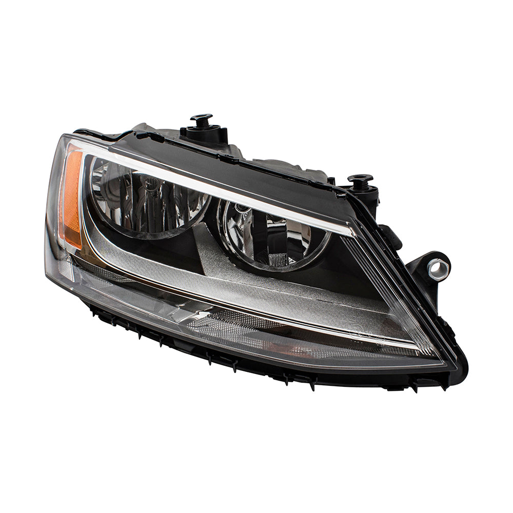 Brock Replacement Passenger Side Combination Halogen Headlight Assembly Comaptible with 2011-2014 A6 Sedan 2011-2018 GLI Sedan 2013-2016 A6 Hybrid 5C7941006 VW2503146