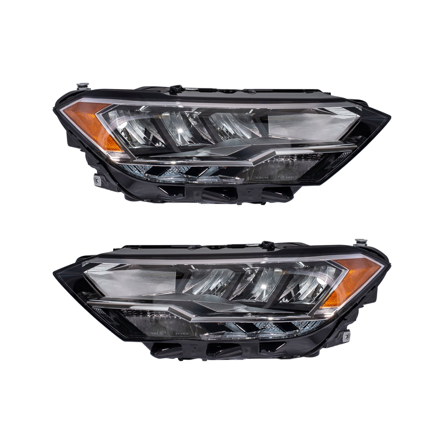 Brock 8221-0033LR Driver Left Passenger Right LED Headlight Assembly Set Compatible with 2019-2023 Volkswagen Jetta Composite