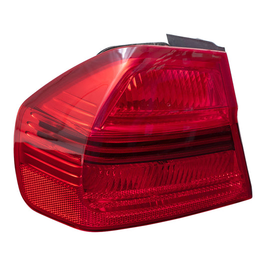 Brock Replacement Drivers Taillight Quarter Panel Mounted Tail Lamp Compatible with 2006-2008 3 Series Sedan 63217161955