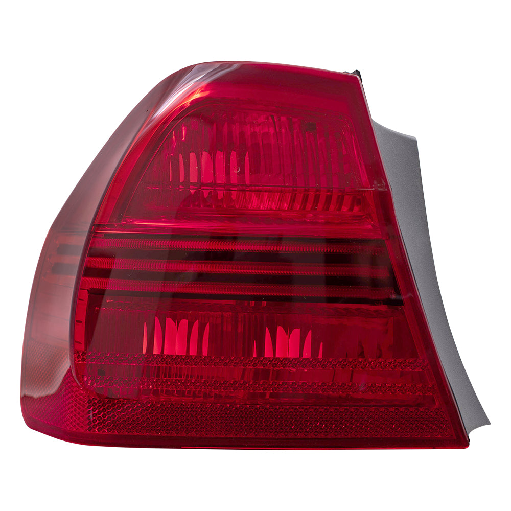 Brock Replacement Drivers Taillight Quarter Panel Mounted Tail Lamp Compatible with 2006-2008 3 Series Sedan 63217161955