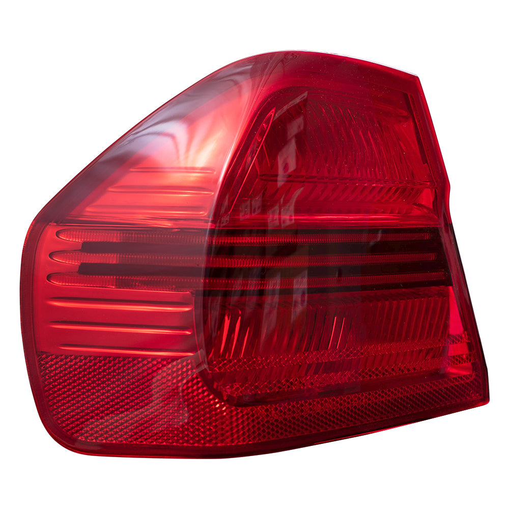 Brock Replacement Drivers Taillight Quarter Panel Mounted Tail Lamp Compatible with 2006-2008 3 Series Sedan 63217161955