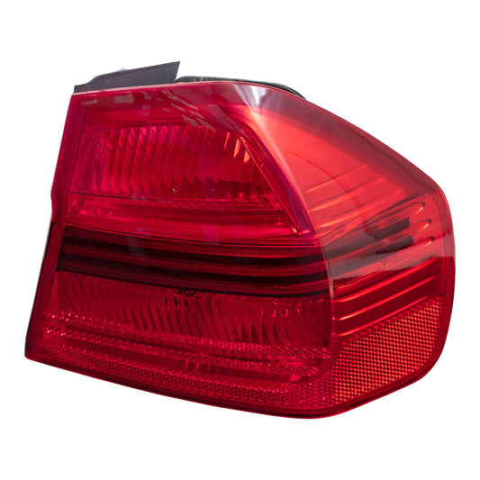 Brock Replacement Passengers Taillight Quarter Panel Mounted Tail Lamp Compatible with 2006-2008 3 Series Sedan 63217161956