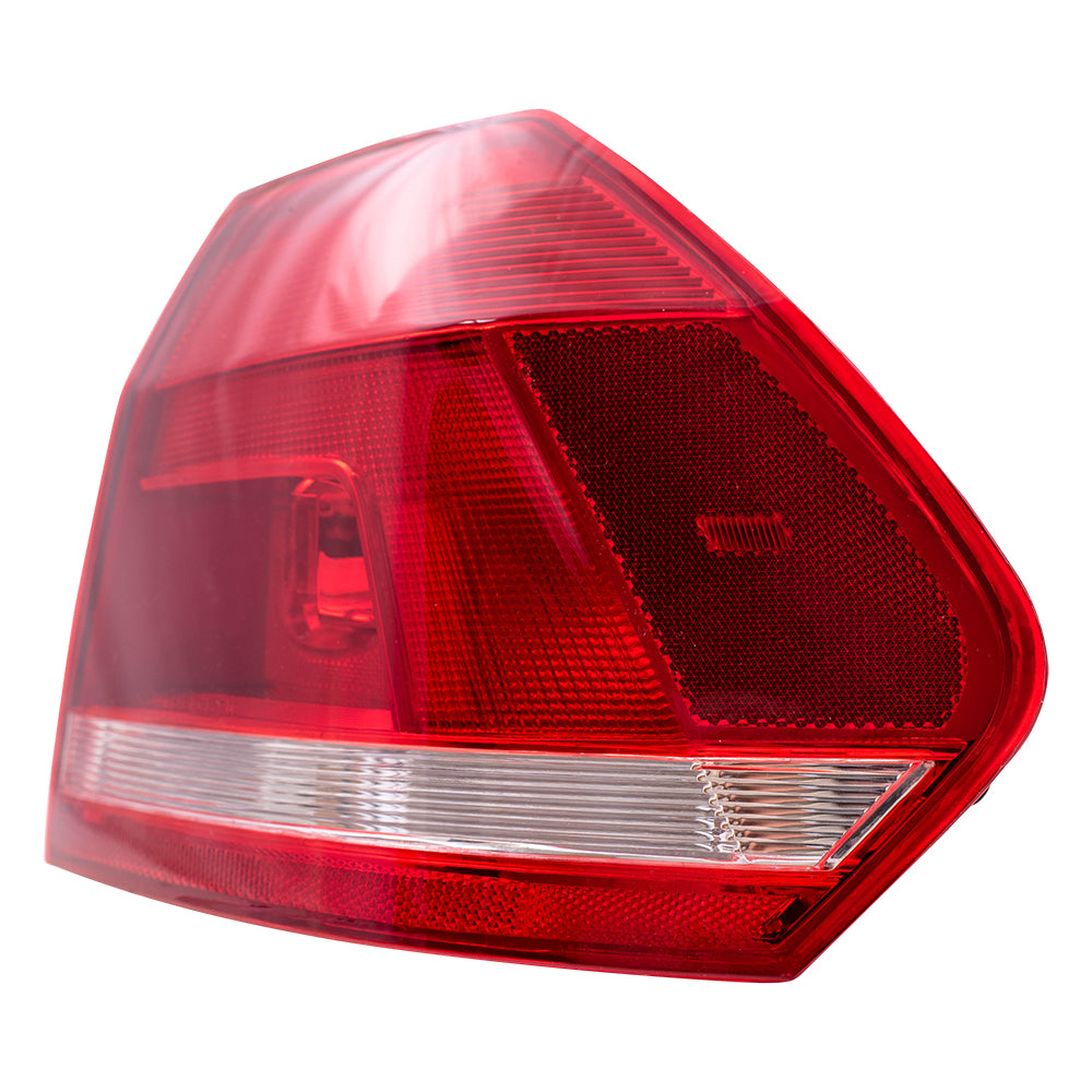 Brock Replacement Pair Set Taillights Tail Lamps Quarter Panel Mounted Compatible with 2012-2015 Passat 561 945 095 H 561 945 096 H