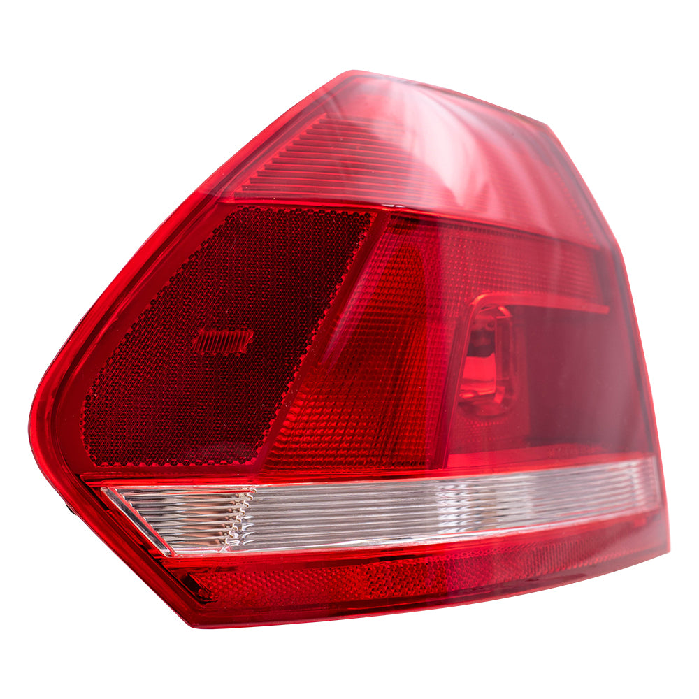 Brock Replacement Drivers Taillight Tail Lamp Quarter Panel Mounted Lens Compatible with 2012-2015 Passat 561 945 095 H