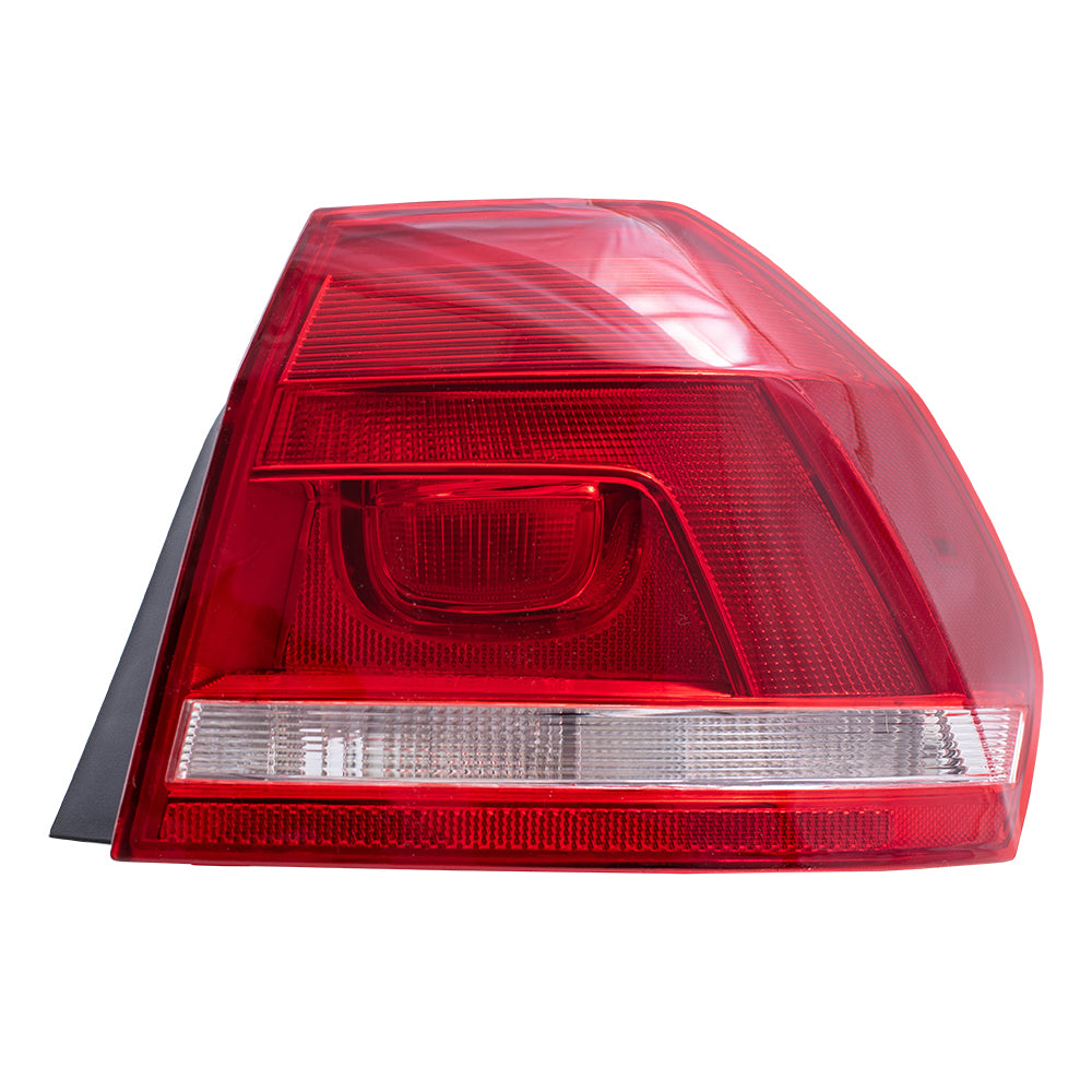 Brock Replacement Passengers Taillight Tail Lamp Quarter Panel Mounted Lens Compatible with 2012-2015 Passat 561 945 096 H VW2805108