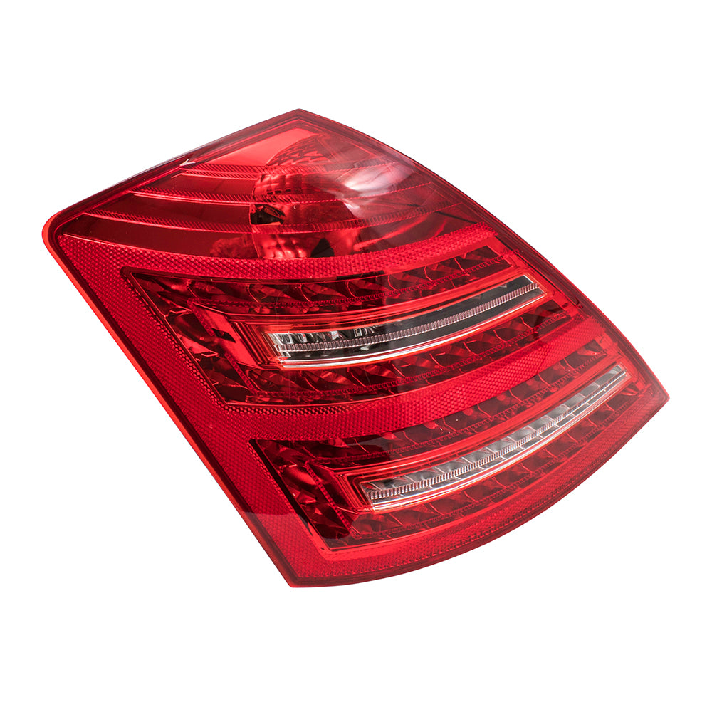 Brock Replacement Drivers Taillight Taillamp Lens Compatible with 2010-2013 S-Class 2218201364