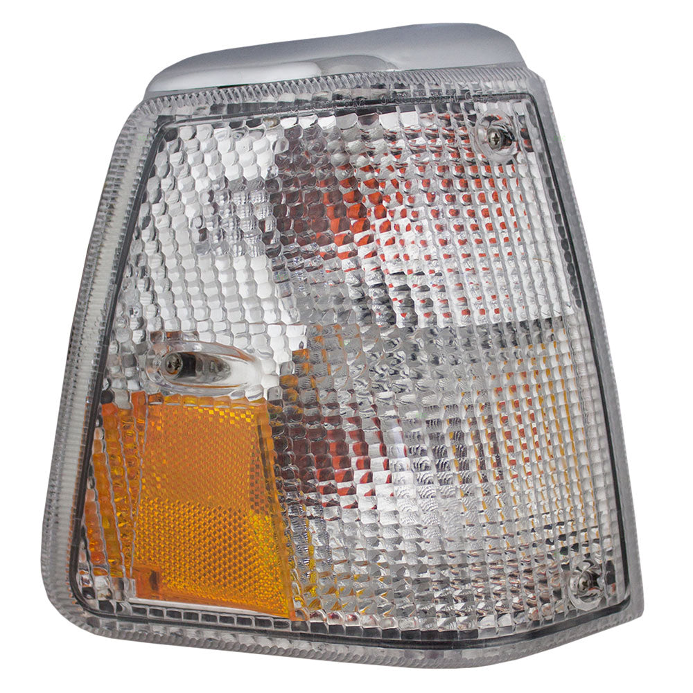 Brock Replacement Passengers Park Signal Corner Marker Light Lamp Lens Compatible with 1986-1992 240 Series 1312630-5