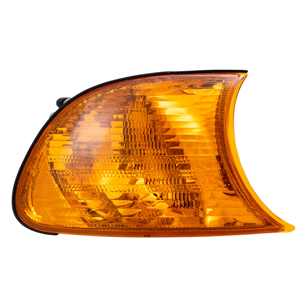 Brock Replacement Driver and Passenger Park Signal Corner Marker Lights Amber Lamps Compatible with 1999-2001 3 Series E46 Coupe & Convertible 63126904299 63126904300