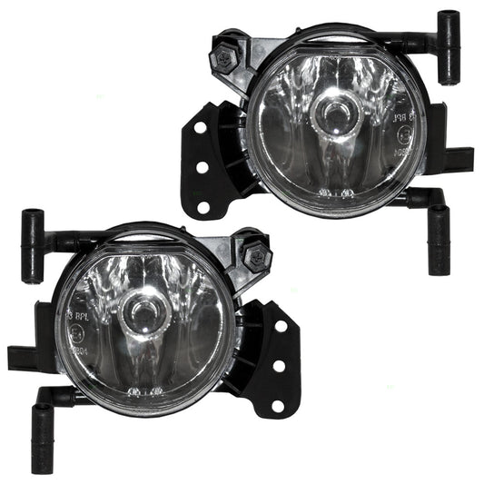 Brock Replacement Pair Set Fog Lights Lamps Lenses Compatible with 2004-2010 5 Series Sedan & Wagon w/ M Package & 2006-2010 M5 63177897187 63177897188