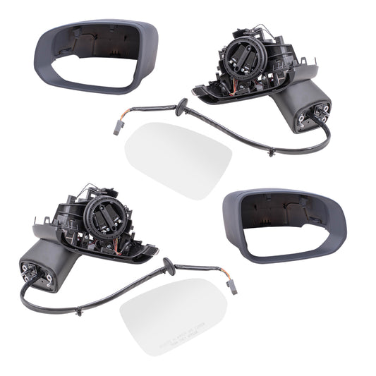 Brock Replacement Set Driver and Passenger Power Folding Side Door Mirrors Heated Signal with Memory Compatible with 2018 2019 XC60 XC60 Plug-In