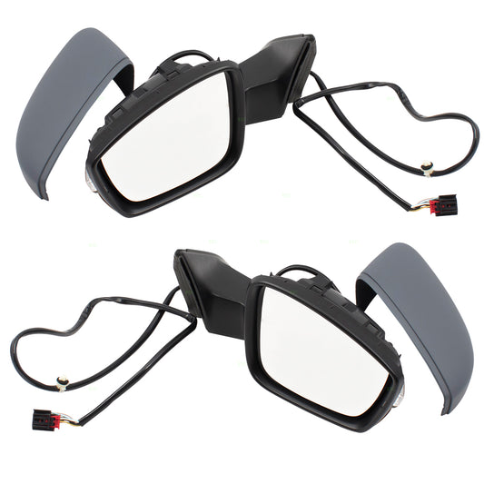 Brock Replacement Pair Set Power Side View Mirrors Heated Signal Memory Compatible with 2012 2013 2014 2015 Passat 561857507S9B9 561857508S9B9