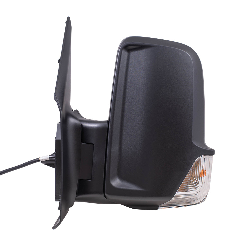 Aftermarket Brock Replacement Driver Side Power Mirror Short Arm with Heat, Signal, Manual Fold & Blind Spot Detection Compatible with 2019-2020 Sprinter Cargo 3500XD (907)/ 4500 (907)