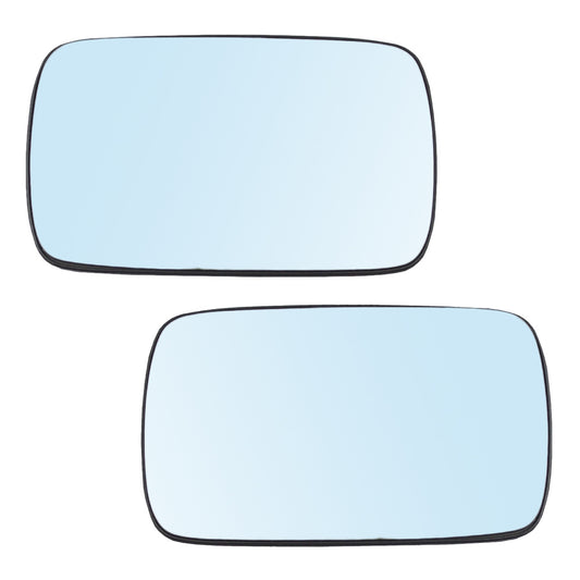 Brock Replacement Pair Set Power Side View Mirror Blue Tinted Glass w/ Bases Heated compatible with 99-06 3 Series 97-03 5 Series 51168250436 51168250439