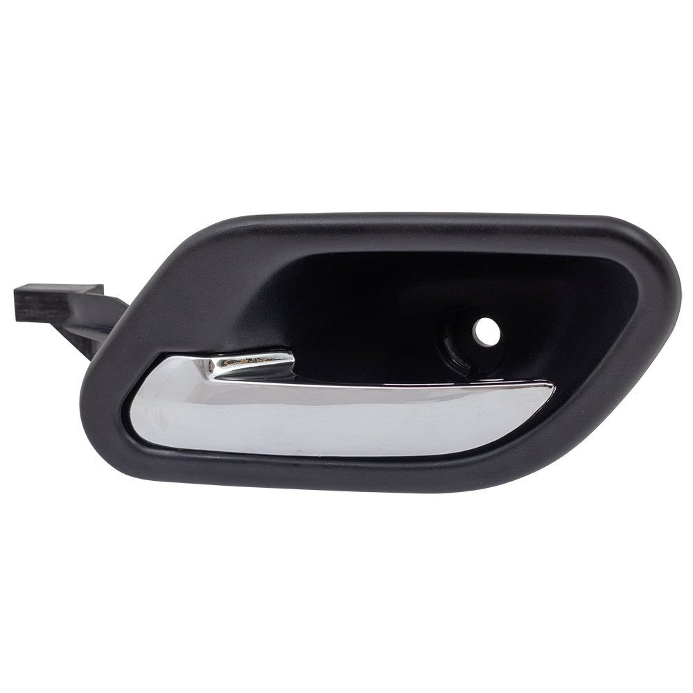 Brock Replacement Drivers Inside Interior Door Handle Chrome Lever w/ Black Housing fits Front or Rear Compatible with 97-03 5 Series E39 95-98 7 Series E38 51 21 8 2260 49