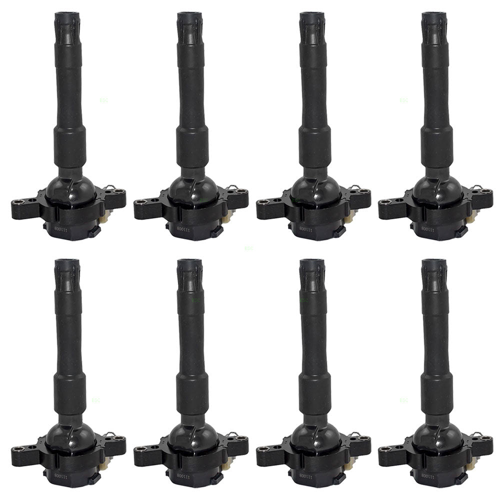 Brock Replacement 8 Piece Set of Ignition Spark Plug Coils Compatible with Various Models 12137599219 12 13 7 599 219