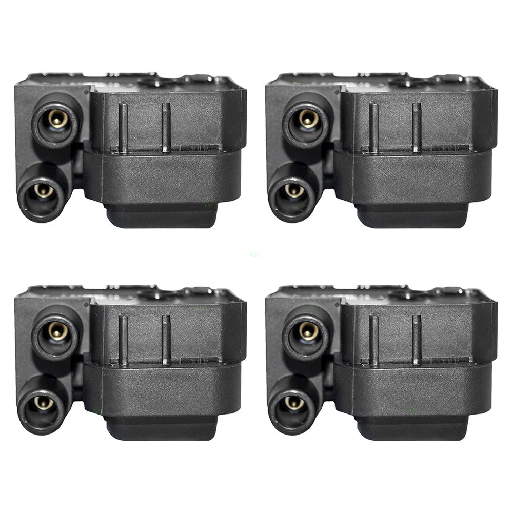 Brock Replacement 4 Piece Set of Four Ignition Spark Plug Coil Pack Modules Compatible with 1998-2005 C-Class C43 AMG C55 AMG 8 cyl