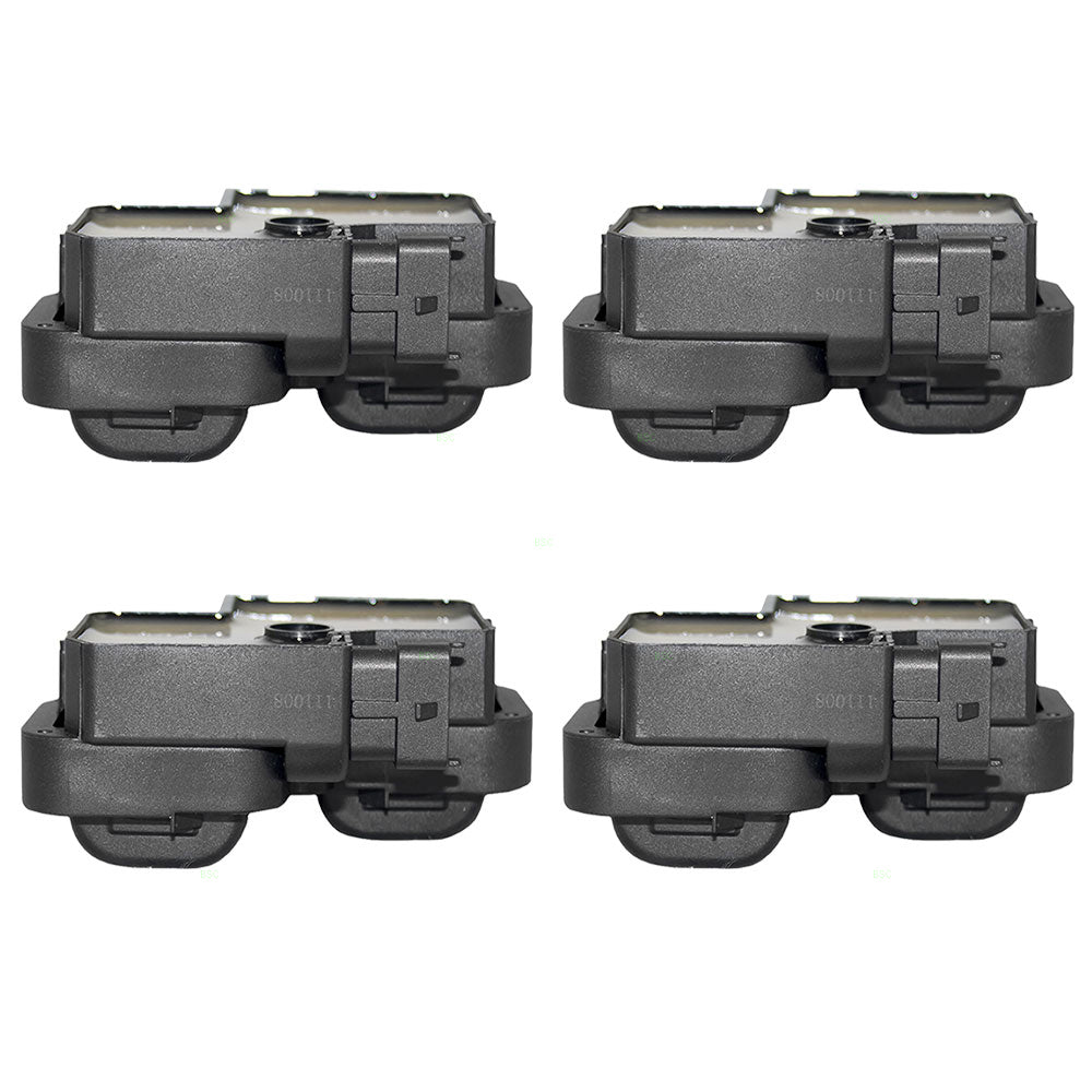 Brock Replacement 4 Piece Set of Four Ignition Spark Plug Coil Pack Modules Compatible with 1998-2005 C-Class C43 AMG C55 AMG 8 cyl