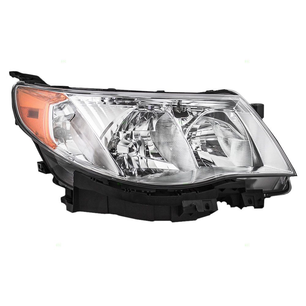 Brock Replacement Passengers Halogen Headlight Headlamp Compatible with 2009-2013 Forester 84001SC061