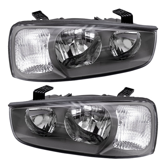 Brock Replacement Driver and Passenger Headlights Headlamps Compatible with 2001-2003 Elantra 92101-2D150 92102-2D150