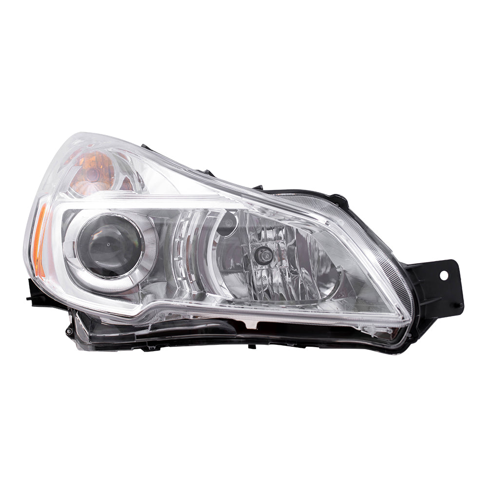 Brock Replacement Driver and Passenger Side Halogen Combination Headlight Assemblies without Black Bezel Compatible with 2013-2014 Outback