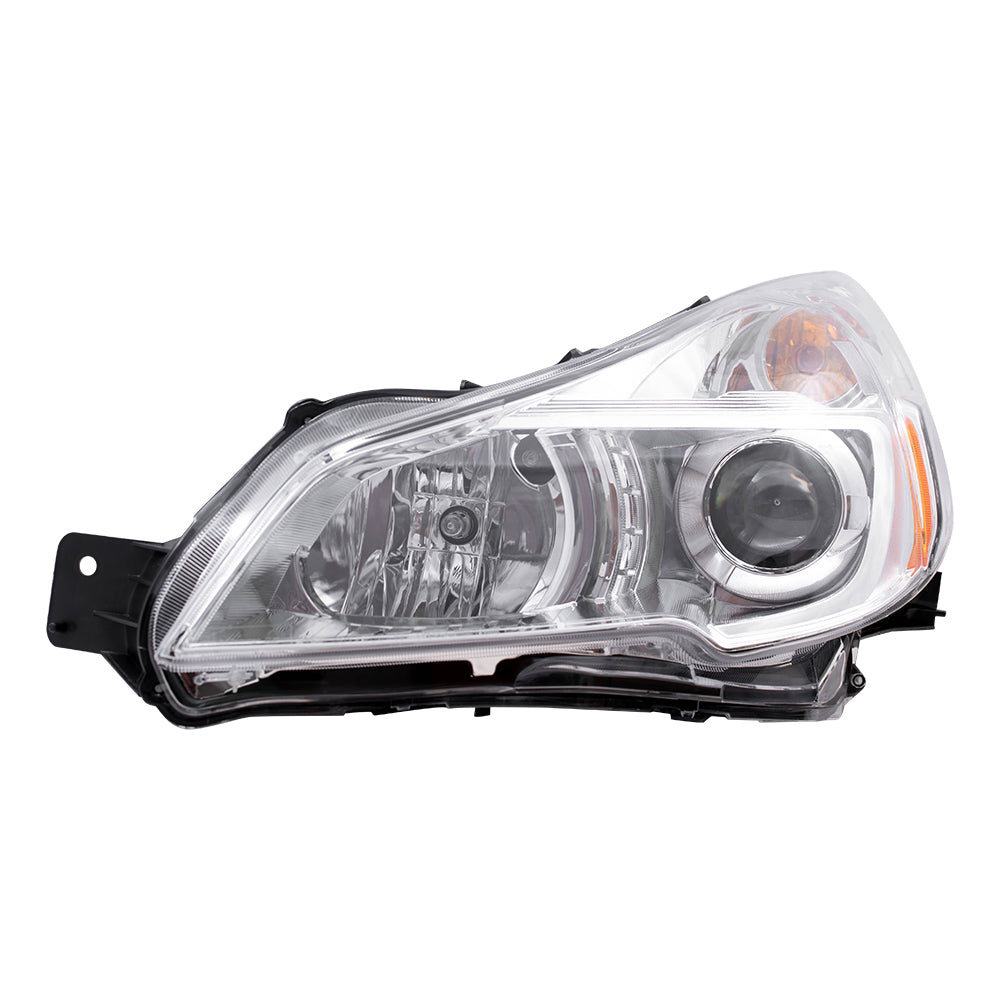 Brock Replacement Driver Side Halogen Combination Headlight Assembly without Black Bezel Compatible with 2013-2014 Outback