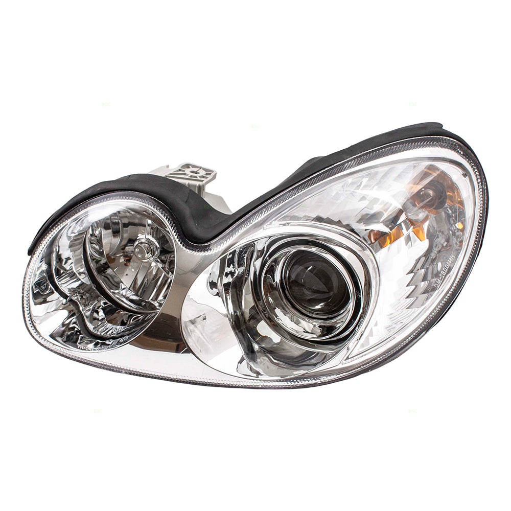 Brock Replacement Drivers Halogen Combination Headlight Headlamp Compatible with 02-05 Sonata 92101-3D050