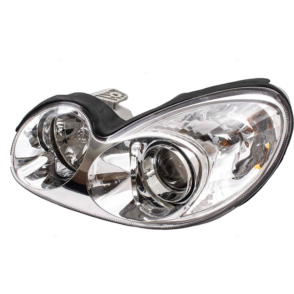 Brock Replacement Drivers Halogen Combination Headlight Headlamp Compatible with 02-05 Sonata 92101-3D050