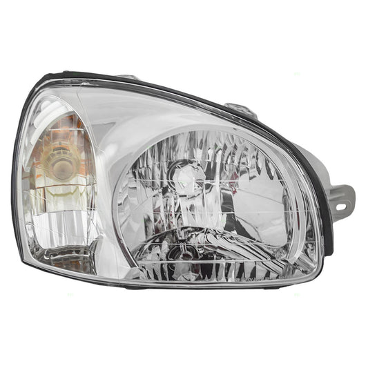 Brock Replacement Passengers Headlight Headlamp Compatible with 2001 2002 2003 Santa Fe 92102-26050