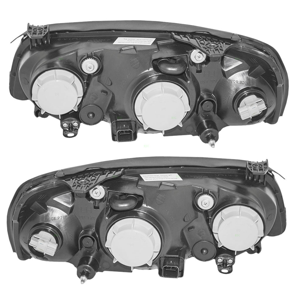 Brock Replacement Driver and Passenger Headlights Headlamps Compatible with 2004-2006 Elantra 92101-2D550 92102-2D550