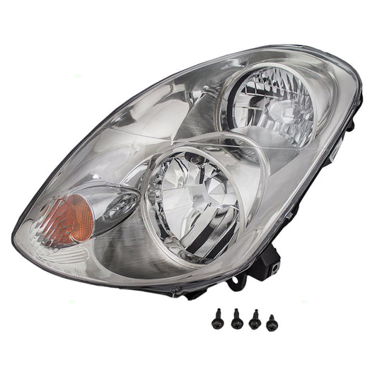 Brock Replacement Drivers Halogen Headlight Headlamp Compatible with 2003 2004 G35 Sedan 26060AC025