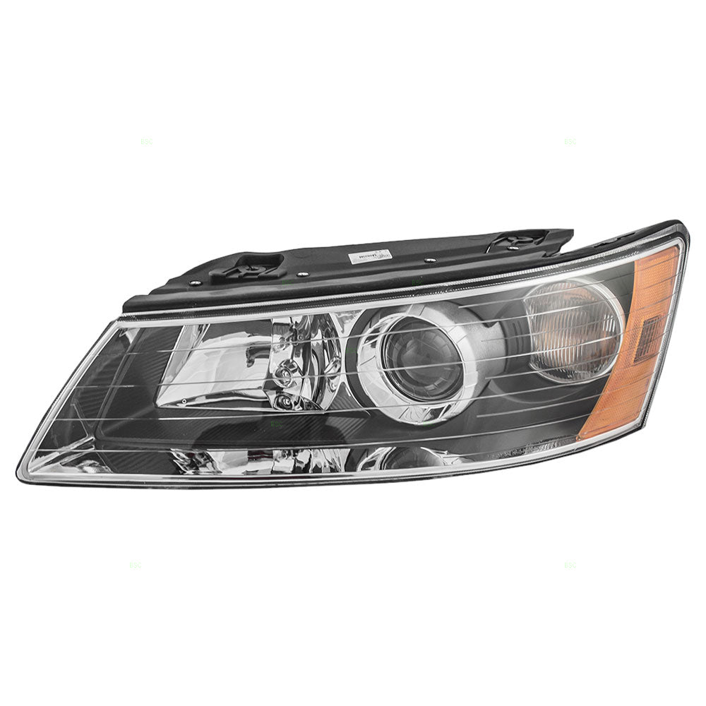 Brock Replacement Drivers Headlight Headlamp Compatible with 2006-2008 Sonata 92101-0A000