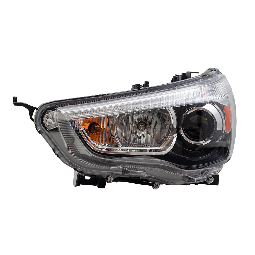 Brock Replacement Pair Halogen Headlights Compatible with 2011-2019 Outlander Sport RVR