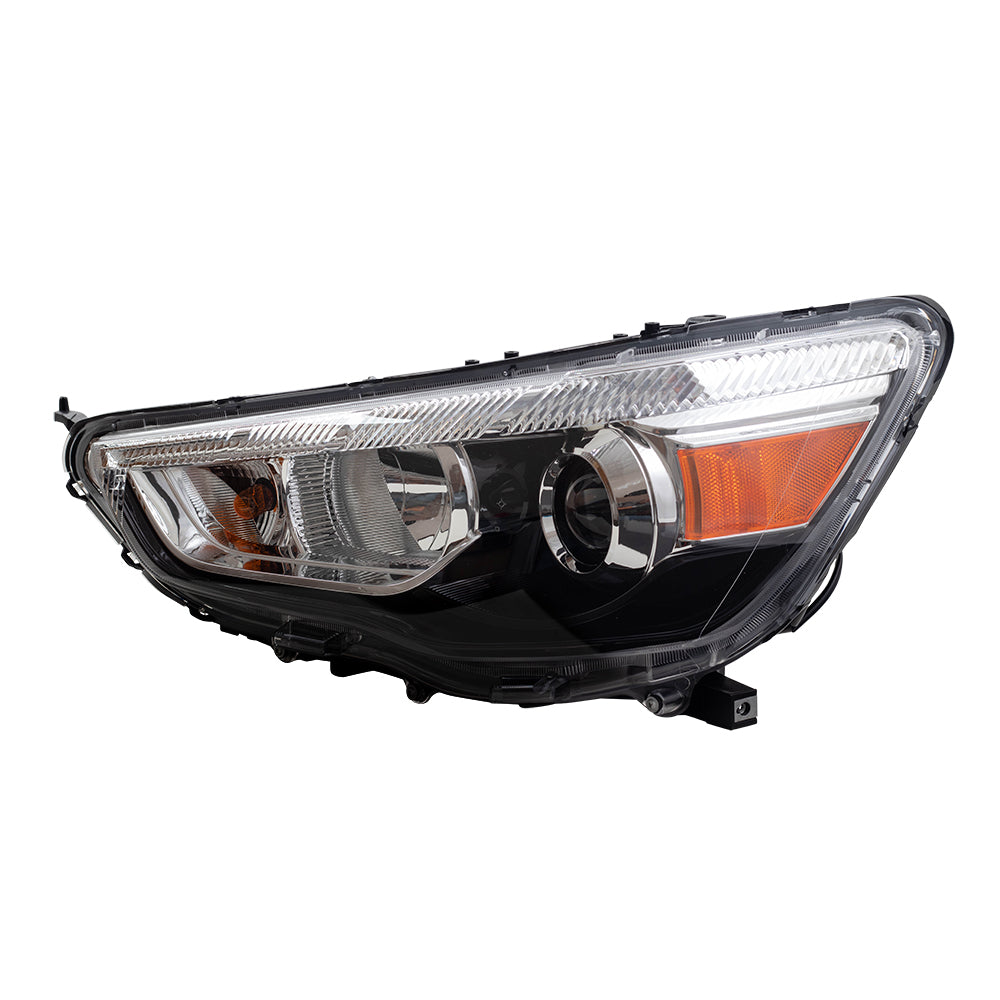 Brock Replacement Pair Halogen Headlights Compatible with 2011-2019 Outlander Sport RVR