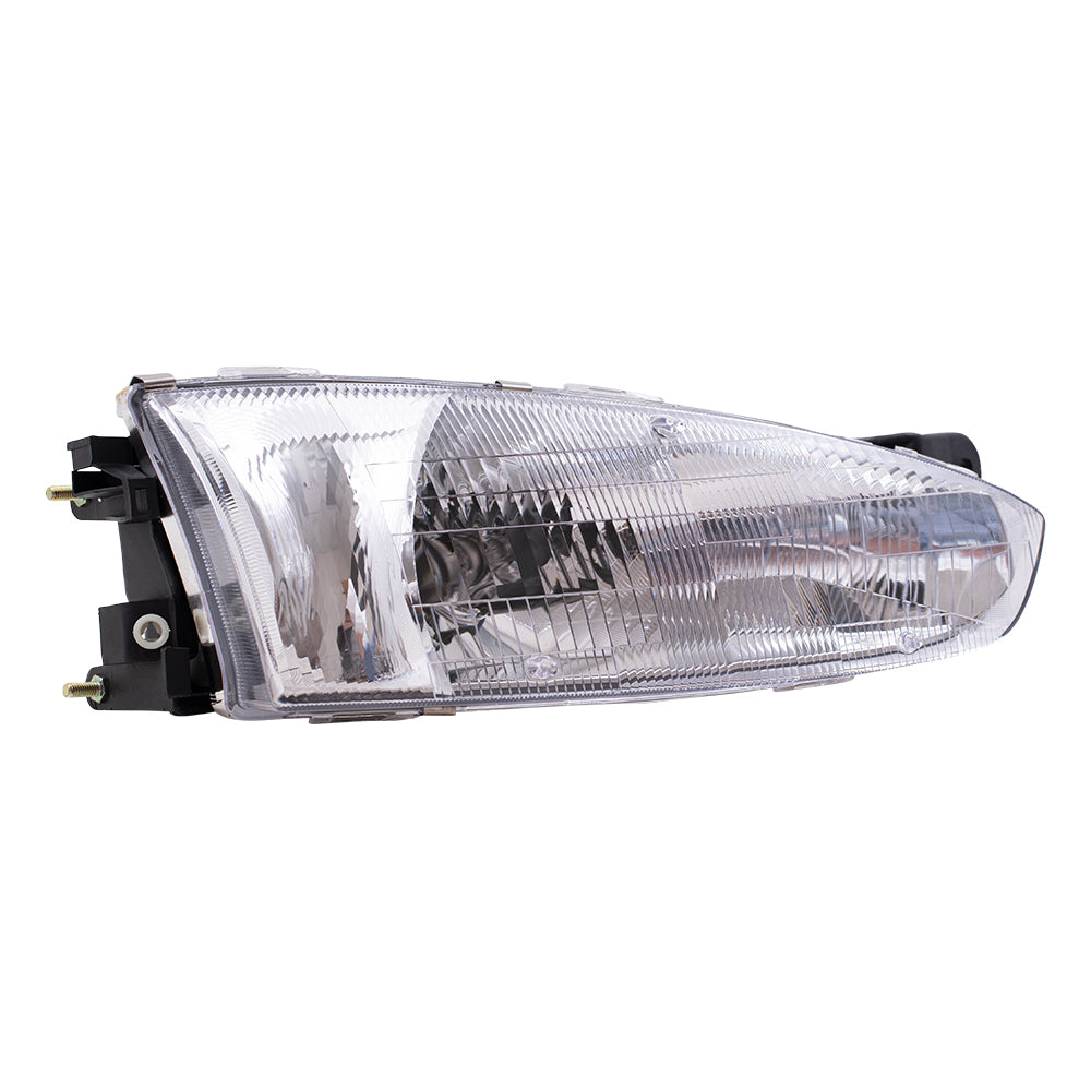 Brock Replacement for Driver and Passenger Headlights Headlamps Compatible with 97-02 Mirage MR296307 MR296308