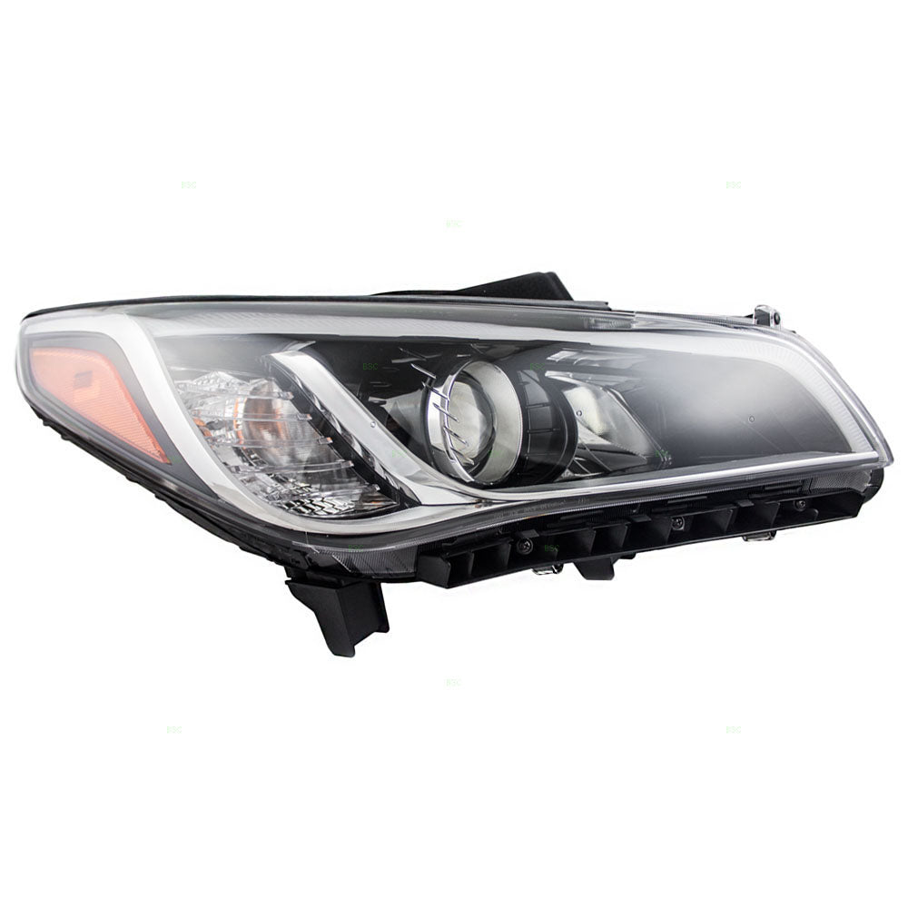 Brock Replacement Passengers Combination Headlamp Halogen Headlight Compatible with Sonata 92102-C2000