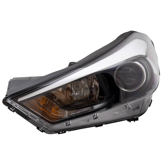 Brock Replacement Headlight Assembly Driver Halogen Combination Headlamp Compatible with 2016-2018 Tucson 92101D3050 92101-D3050