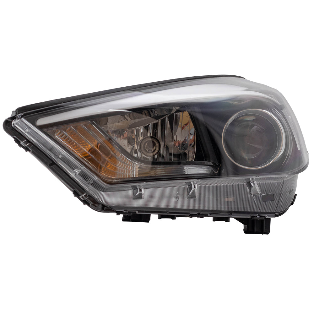 Brock Replacement Headlight Assembly Driver Halogen Combination Headlamp Compatible with 2016-2018 Tucson 92101D3050 92101-D3050